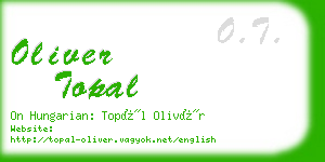 oliver topal business card
